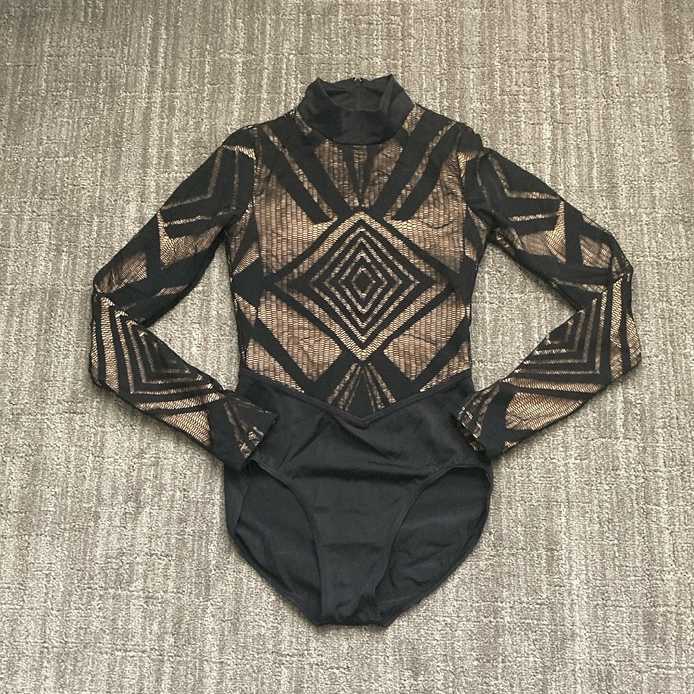 Balera Dance Geometric Lace Leotard MT10336